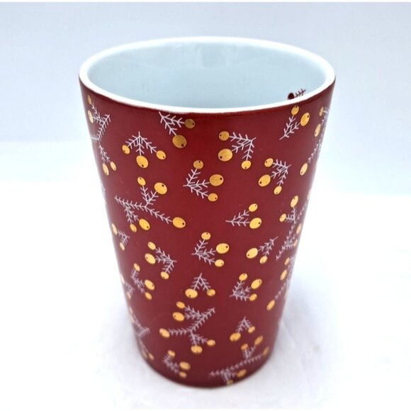 Davids Tea The Perfect Mug 16 oz 473 mL Berry Red - Holly Golden Berry Branches - Picture 7 of 9